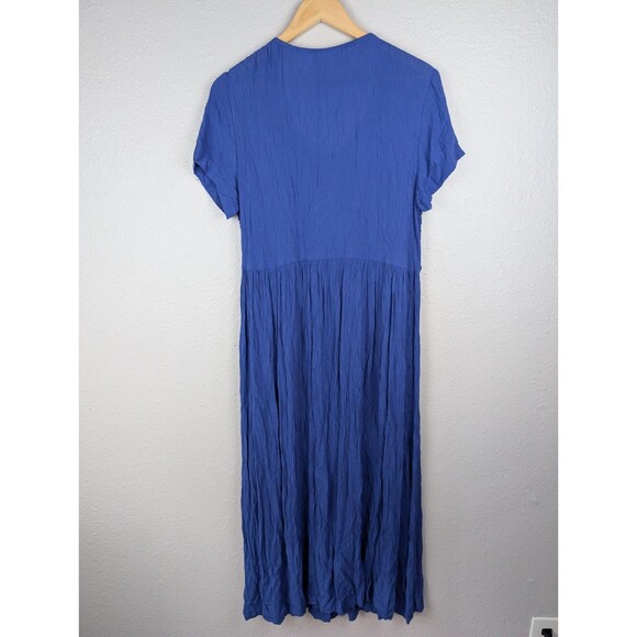 Vermont Country Store Royal Blue Textured Maxi Dress M - Picture 2 of 6
